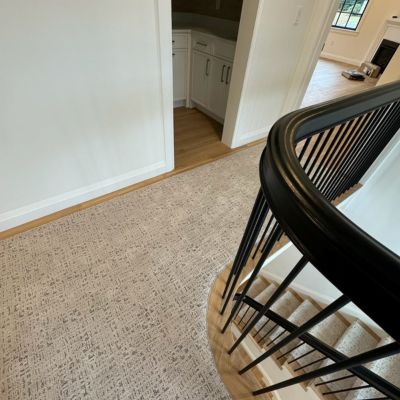carpet in a Quincy, MA, hallway and stairway